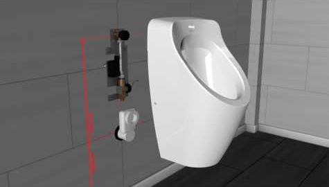 BOCCHI - Urinal With Photocell Installation